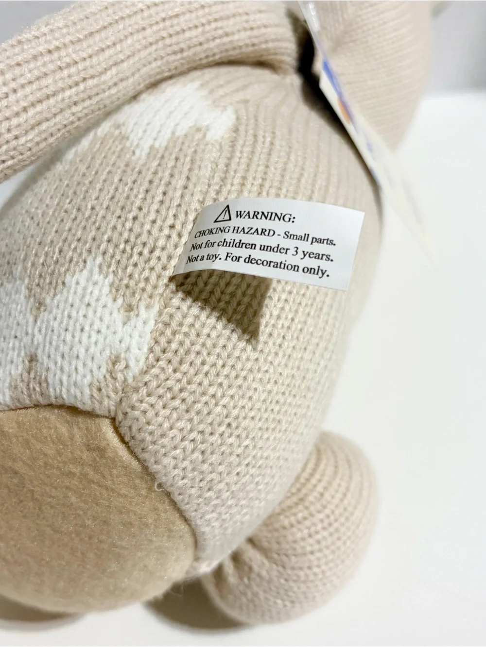 Set 2 Easter Bunny Rabbit Shelf Sitter Knit White Green Tan Spritz Target NEW